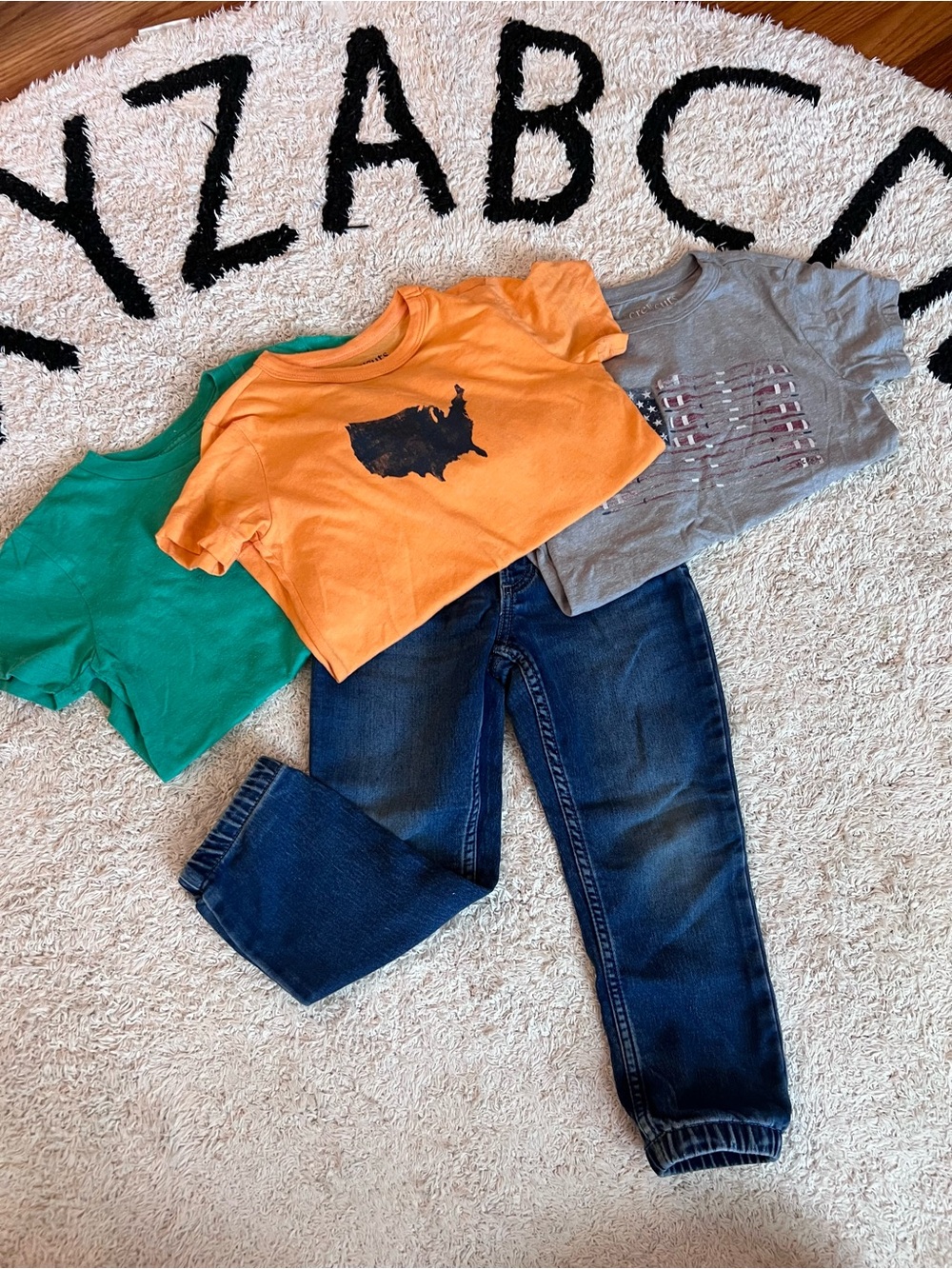 3 Crewcuts Tee Shirts and Gap Jeans Bundle